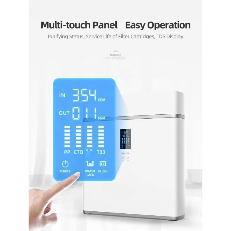 400GPD Countertop RO Filter, WiFi TDS Monitor, LCD Display, CE Certified Smart Purifier, Premium Matcha Drinking Set