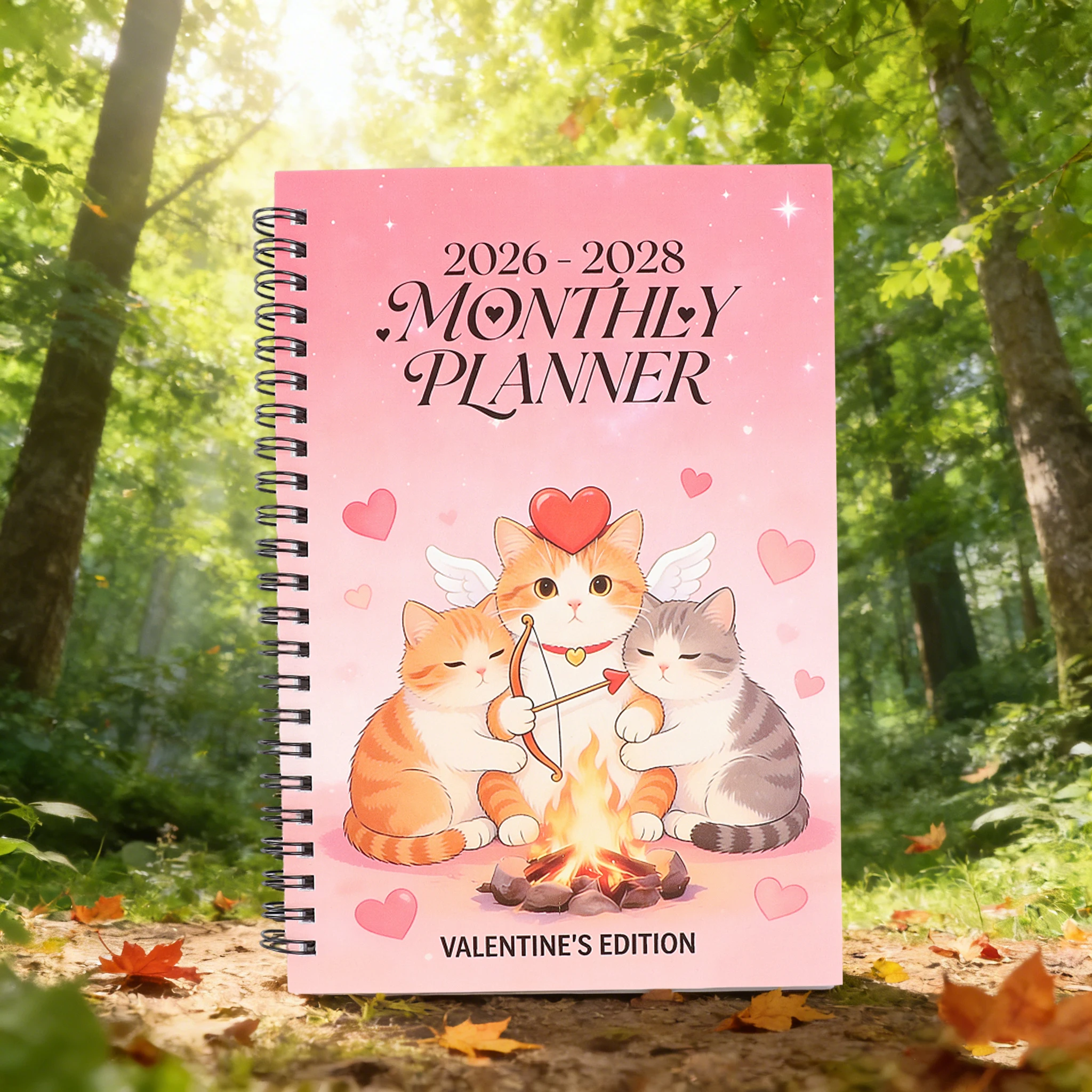 خطة شهر كيوبيد كات - جو محدود لعيد الحب 2026-2028 خطة ثلاث سنوات - احصل على كتاب تقويم عيد الحب