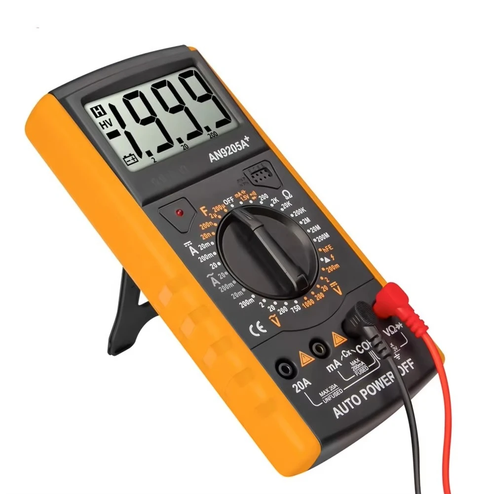 AN9205A LCD Digital Multimeter Transistor Tester Capacitor Tester Automotive Electrical Capacitance Meter Temp