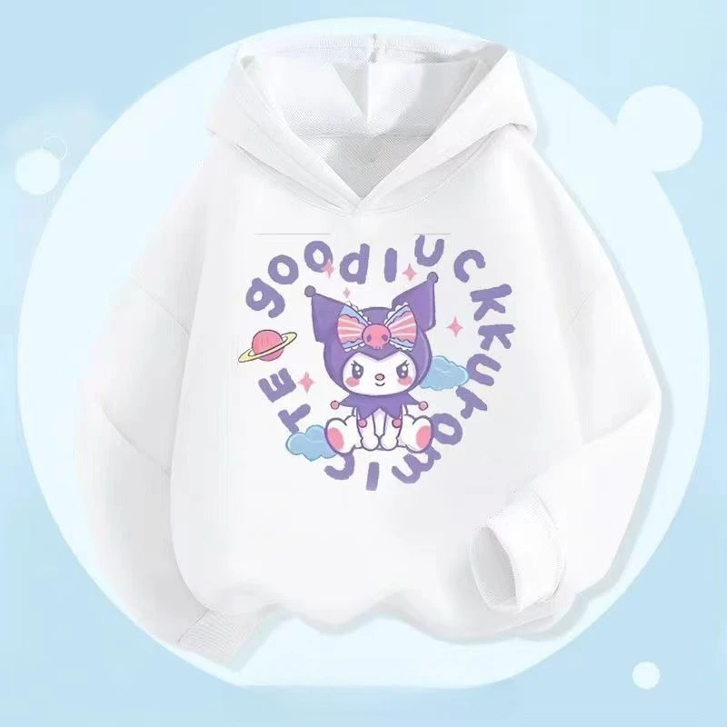 سترة بغطاء للرأس للفتيات من Kulomi لخريف/شتاء 2026 ملابس أطفال أنيقة مطبوعة جديدة برسوم كارتونية عصرية ومريحة #2