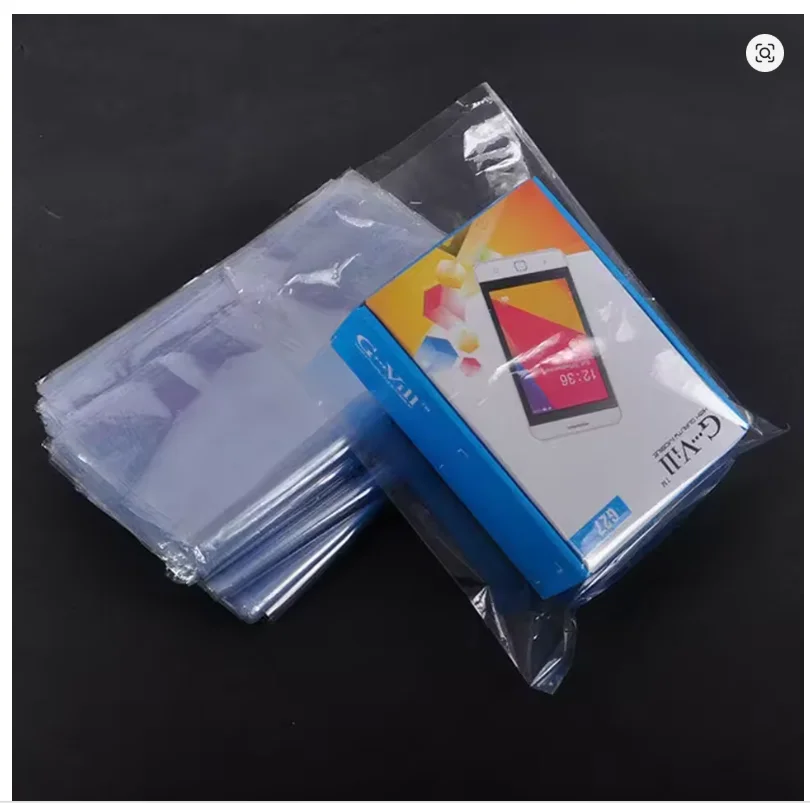 100pcs PVC Heat Shrink Film Bag Wrap Storage Seal Packing Bag Clear Polybag Cosmetics Blower Heat Seal Shrinkable Bag