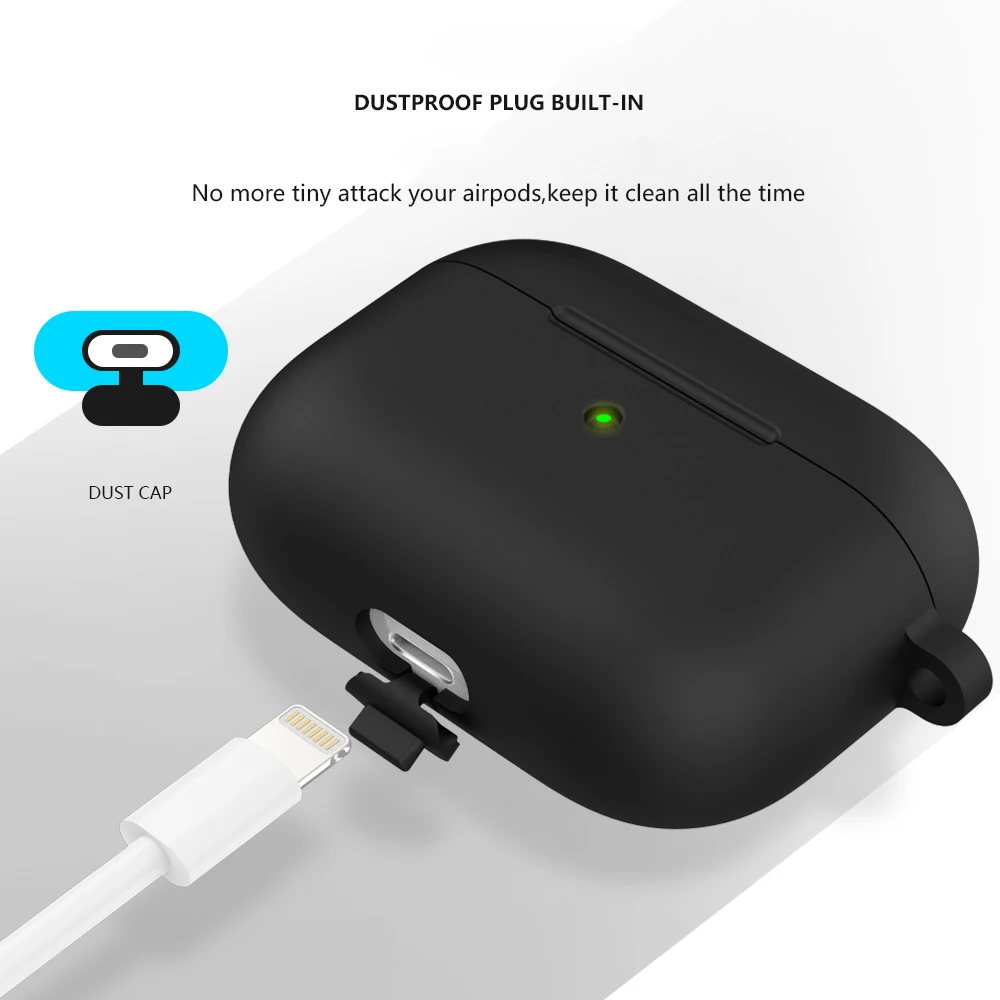 Funda de silicona para auriculares Airpods Pro, funda, accesorios para auriculares, caja protectora para apple airpod pro 1, funda con gancho