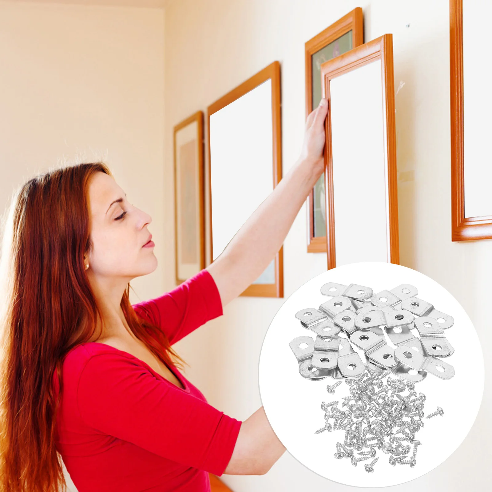 

20pcs Photo Frame Backboard Clips With Screws Heavy Duty Picture Frame Hanging Kit Secure Easy Assembly For Wall Art Home Decor