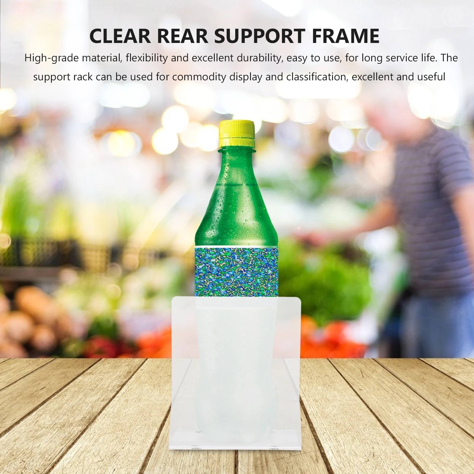 

Acrylic Baffle Support Frame Shelf Divider Transparent Rear Rack Storage Solution Supermarket Display Classification Practical