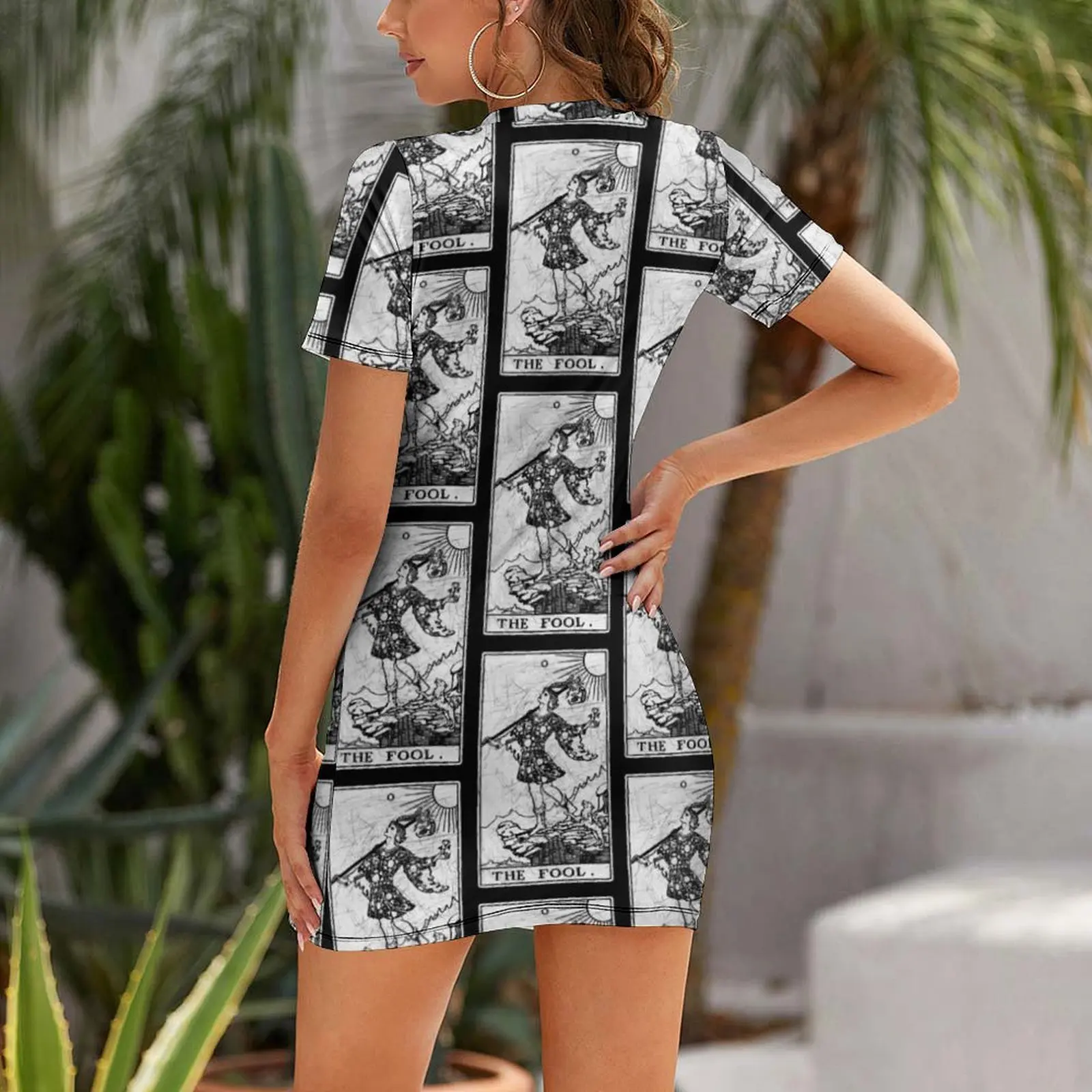 The Fool Tarot Card - Major Arcana - fortune telling - occult Short Sleeved Dress dress for women summer Casual dresses