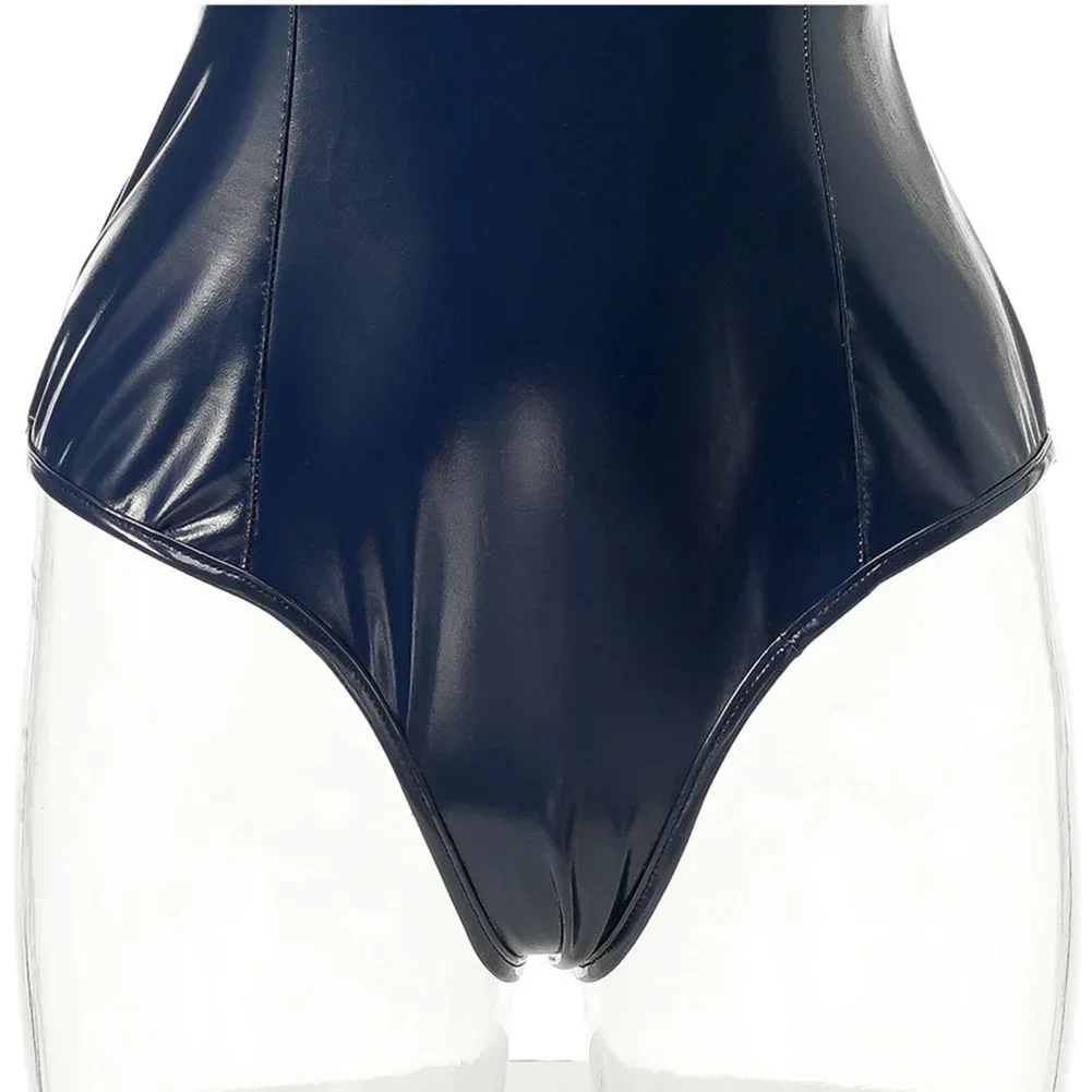 

Shiny For Vacation Lady Bodysuit Japanese Student Dark Blue Moderate Elasticity Spring, Summer, Autumn, Winter