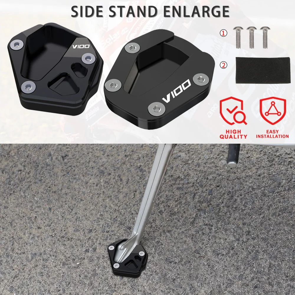 

2023 2024 для Moto Guzzi V100 V100 Mandello S, боковая подставка, увеличенная подставка, увеличитель, поддержка расширения, аксессуары для мотоциклов