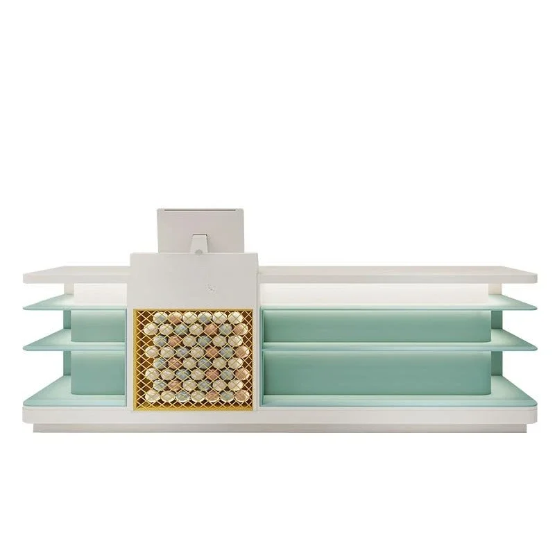Simple convenience store corner counter, children's playground front desk, reception desk