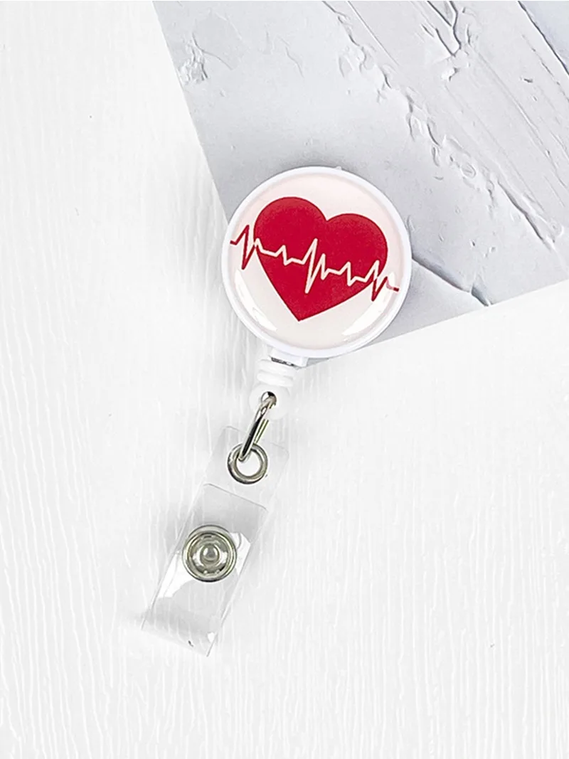 Cute Retractable Name Badge Reel ID Tag Holder for Medical Workers Doctor Nurse Dentist Office Supplies