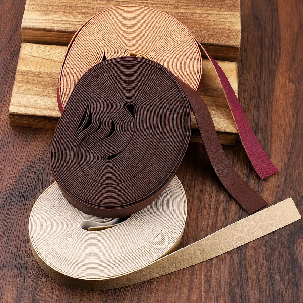 10 متر 1.5/2 سنتيمتر بولي Leather حزام من الجلد شرائط Crafts بها بنفسك الحرف اكسسوارات أكياس الأشرطة مقبض حقيبة يد لينة شقة سلسلة حبل صنع المجوهرات #4