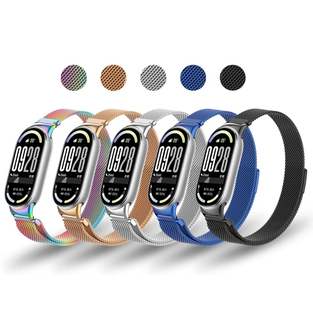 Magnetic Straps for mi band 11 10 miband nfc Watch accessories Stainless Steel belt correa bracelet for Xiaomi mi band 10 bands