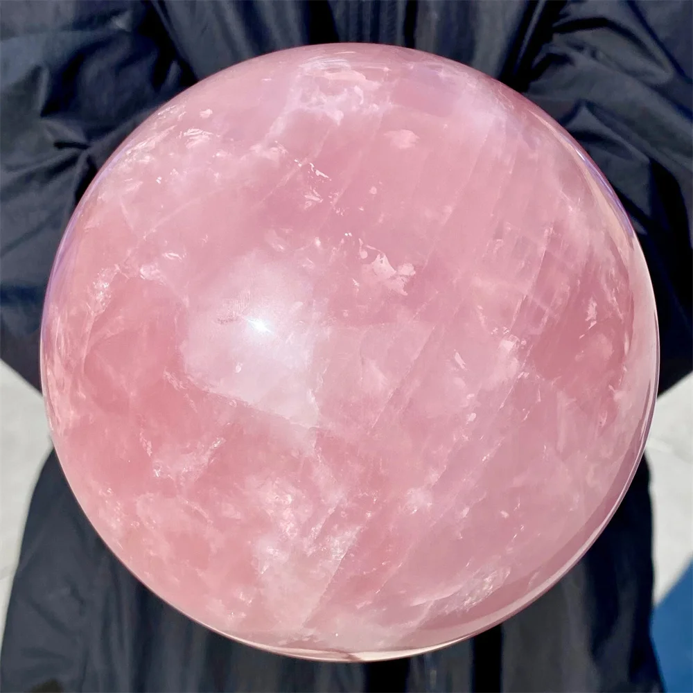 

Natural Rose Quartz Sphere, Energy Gemstone, Aura Healing, Room And Office Decoration, Gift, Demagnetization, Divination