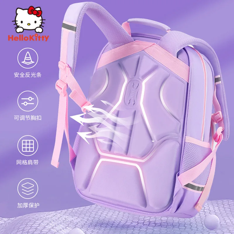 Hello Ketty 2024 New Children\'s Backpack Cute Girls Primary School Student Waterproof Large Capacity Kuromi School Bag Travel