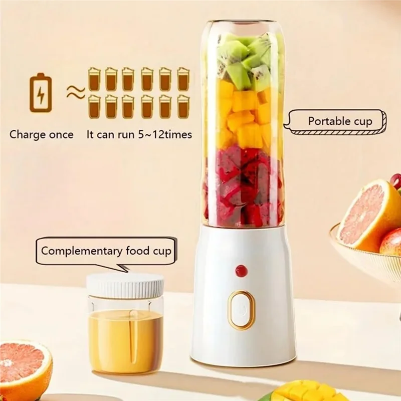 

A85I-Portable Smoothie Blender USB Rechargeable Mini Juicer Cup With, Ideal For Milkshakes And Juice