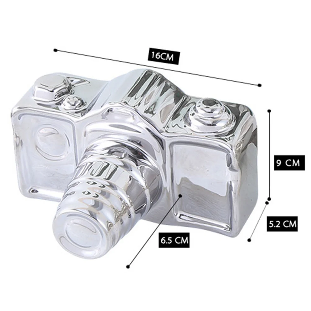 

1Pcs Ceramic Camera Ornament Silver Nordic Style Simple Chic Desktop Decoration Table Living Room Office Gift Camera Ornament