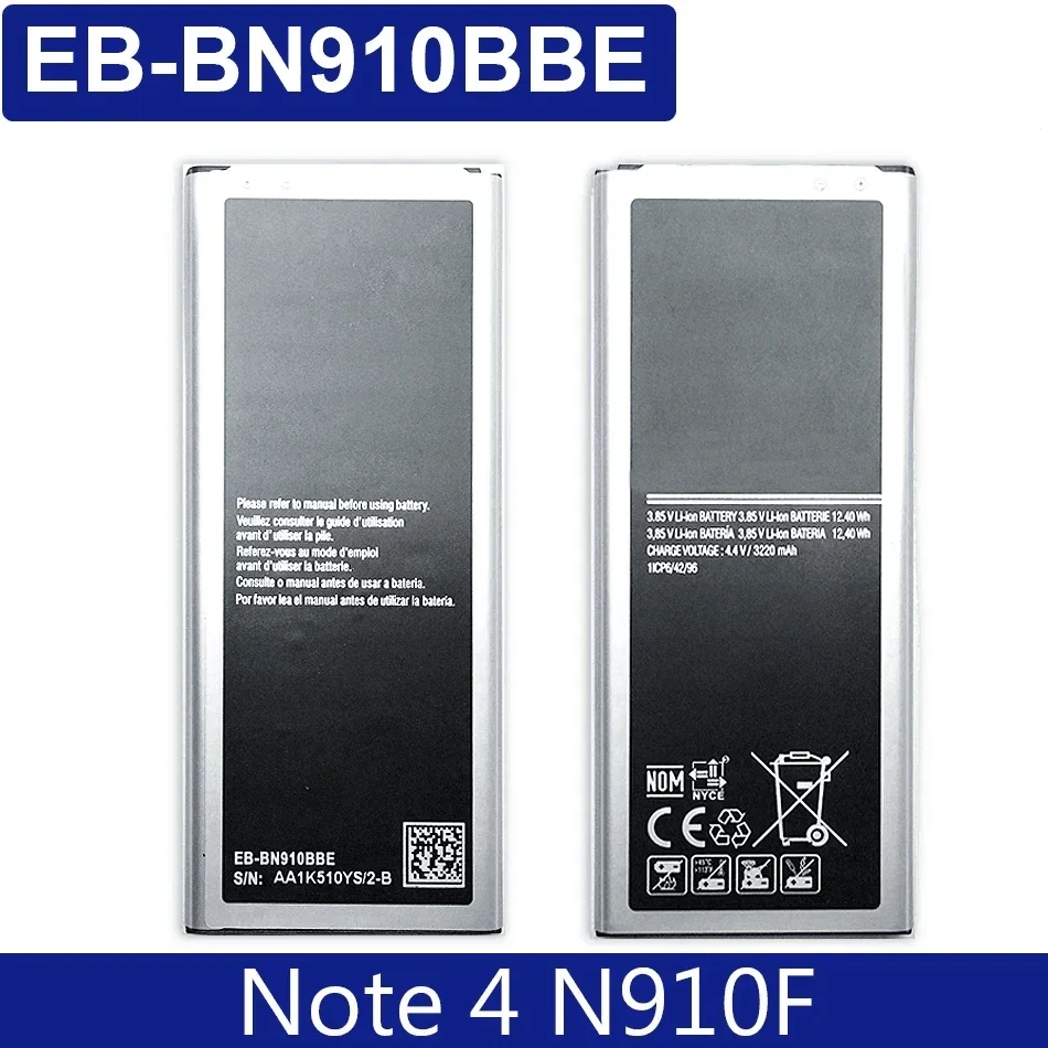 

Battery For Samsung Galaxy Note 4 Note4 SM N910 N910F N910A N910V N910P N910T N910H EB-BN910BBE 3220mAh