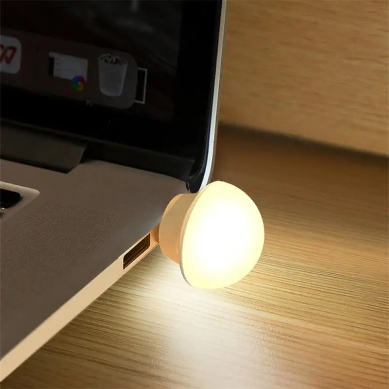 USB Night Light Mini Warm White LED Night Light USB Plug Lamp Power Bank Charging USB Book Lights Small Reading Light