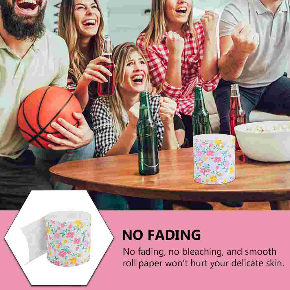 2 рулона красочной рулонной бумаги с принтом, туалетная бумага, носовой платок, бумажная салфетка, товары для дома, декоративная ткань, дорожное полотенце, оптом