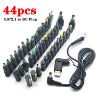 1Set(44Pcs) Universal for Notebook Laptop DC Power Charger Supply Adapter Tips Connector 5.5*2.1 Jack to Plug Charging