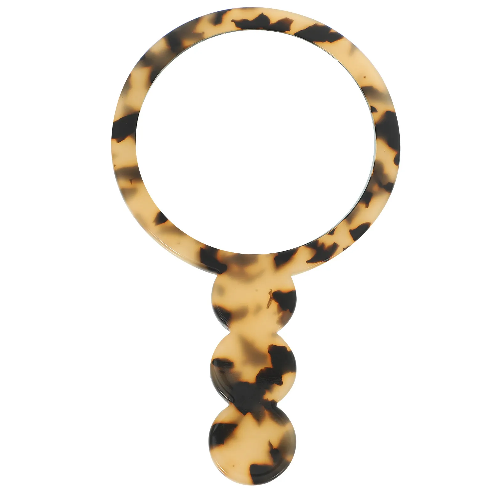 Miroir de poche léger pour le maquillage, design compact rond portable, résistant aux chocs, texture lisse, idéal pour les voyages et l'usage quotidien