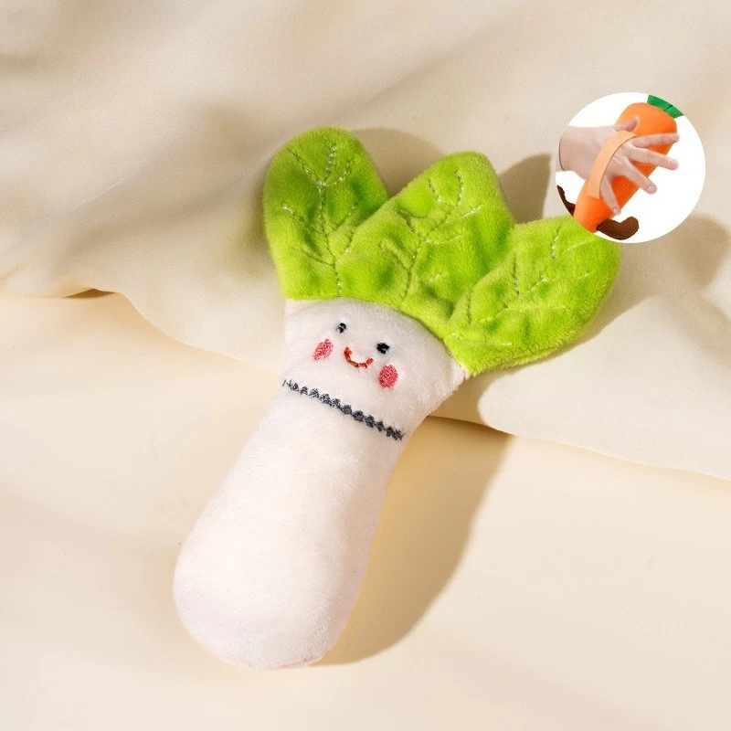 Bebê anti-salto mão segurando cenoura para coax artefato de sono anti-cuidado pulseira anel brinquedo bebê dormir boneca calmante
