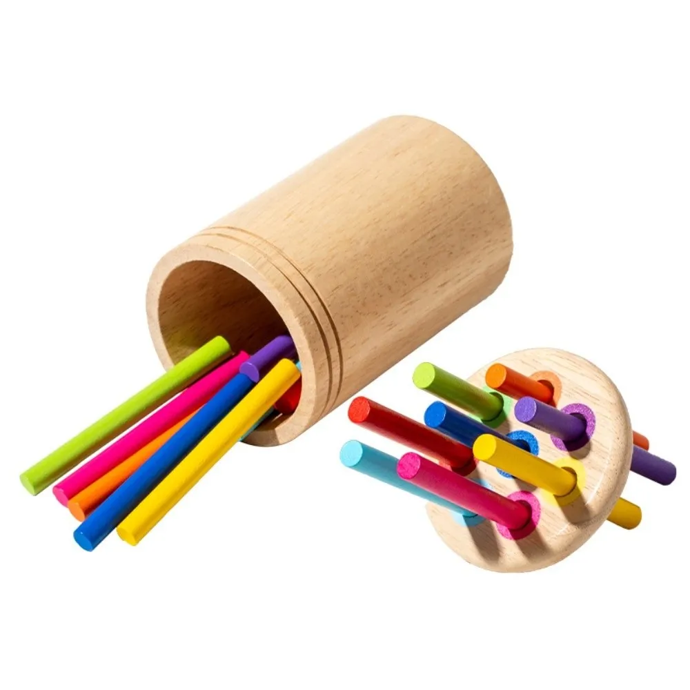 Montessori Color Sorting Toys Wooden Early Educational Shape Matching Toys Cognitive Training Hands-on Skills Exercising