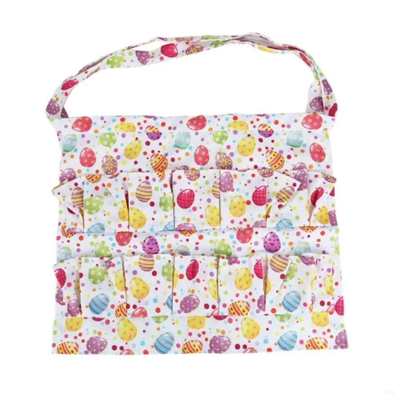 Eggs Gathering Apron With Multiple Pockets Soft Fabric Adjustable Waistband For Farm And Home Use 37JD