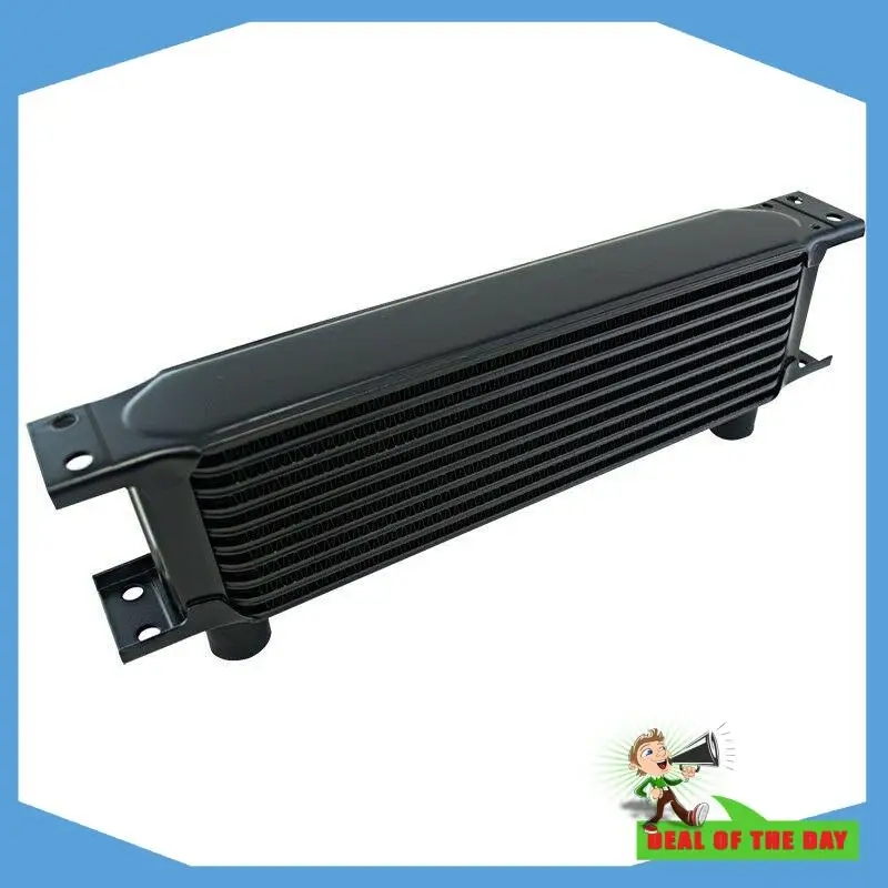 

New Arrival Aluminum Radiator 10 Rows British Type Car Engine Oil Cooler Cooling Radiator Replacement Universal Cooler Black