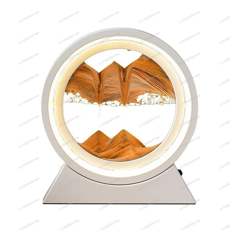 

Creative 3D Quicksand Painting Atmosphere Lamp Glass Craft Night Light Decompression Desktop Ornament For Home Decor