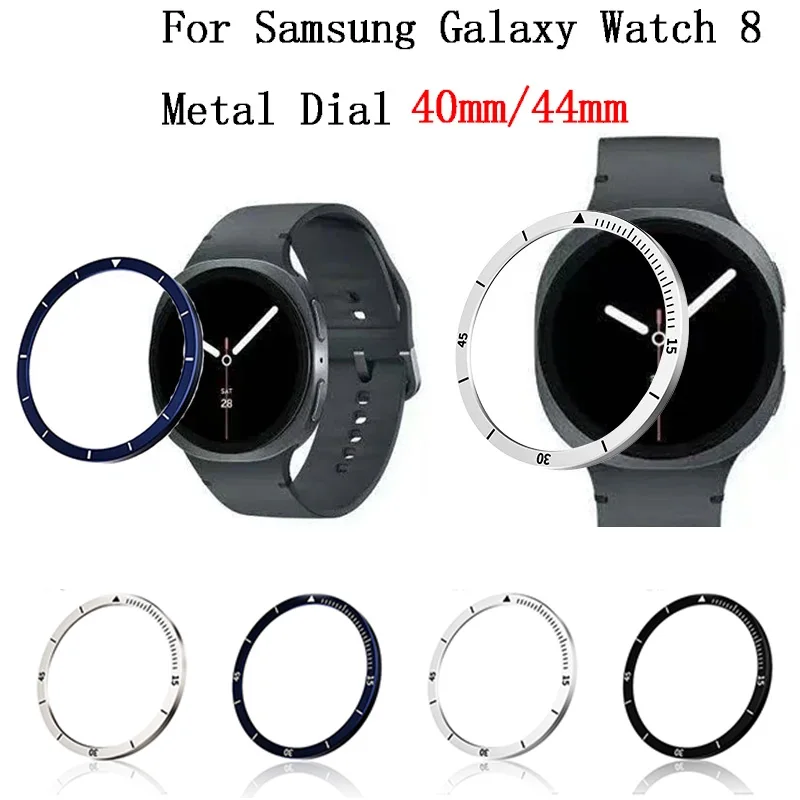 Schützender Metall-Lünettenring für Samsung Galaxy Watch 8 40 mm 44 mm, dekorative Edelstahl-Uhrenlünettenabdeckung, Uhrenzubehör
