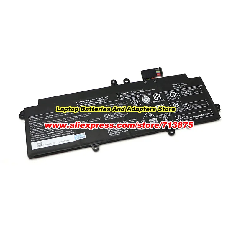 Imagem -03 - Bateria Genuína para Toshiba Dynabook Bateria do Portátil Li-polymer da Série X30l 15.4v 53wh Ps0011ua1brs