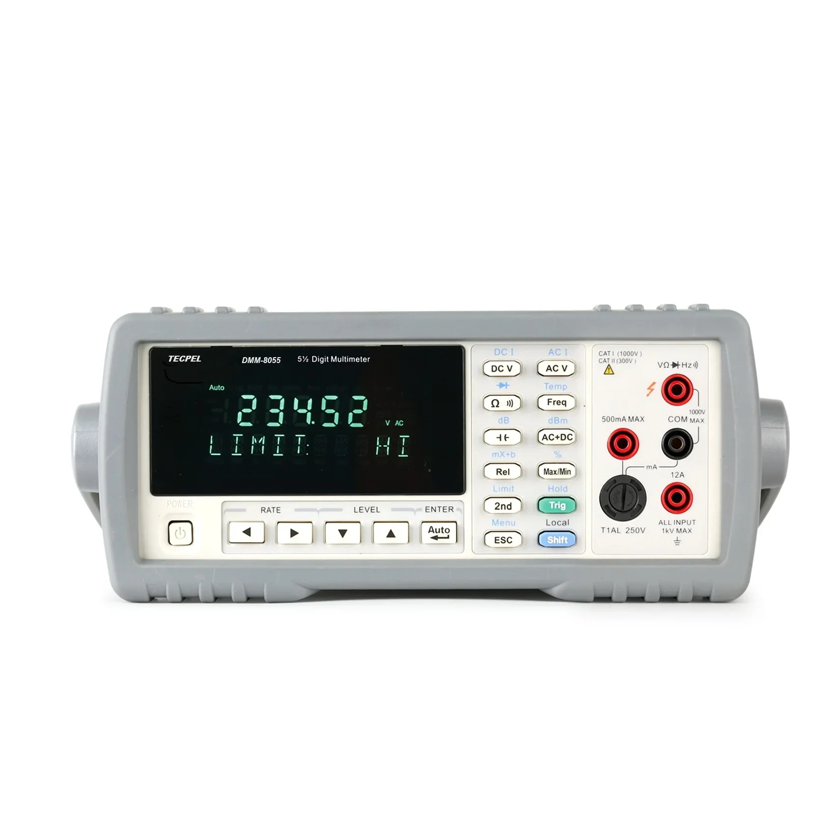 Bench Digital Multimeter 5 1/2 Digit Max. 12000 Reading, VFD Double Paramete Display, Capacitor Test