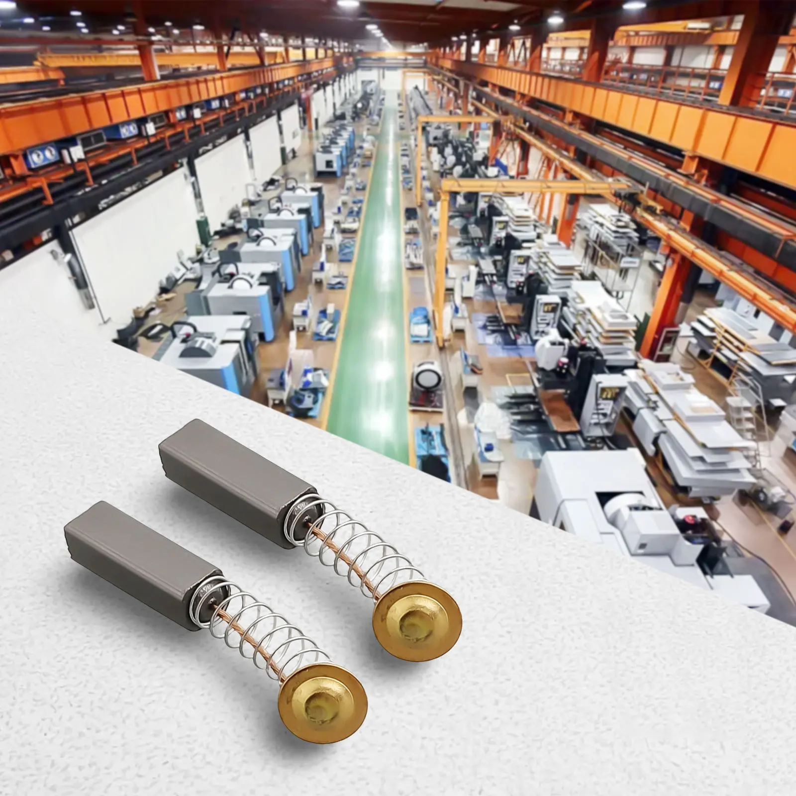 Power Tool Carbon Brushes 10pcs Electric Motors Spring Length 30mm For Angle Grinders Hammer Drills Vacuum Cleaners