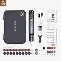 Greenworks 8V Electric Grinder 30000r/min Fan Blade Motor Mini Handheld USB Cordless Electric Polishing Carving 52pcs Bits Tools