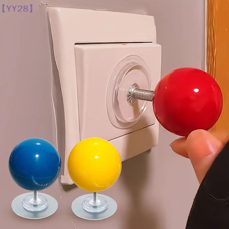【YY28】Joystick Ball Switch Sticker Ball Shaped Light Switch Extender Switch Decor Ornament Home Daily Use{Y}