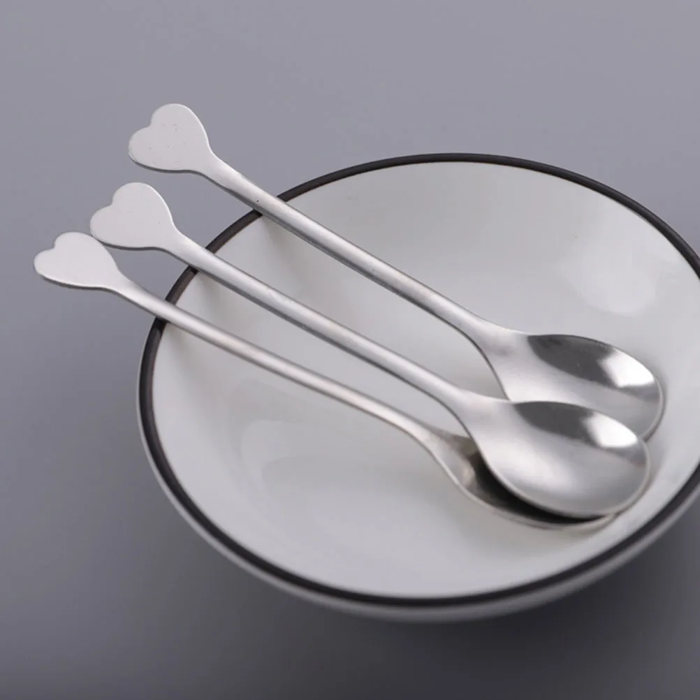 

24pcs Heart Shaped Stainless Steel Coffee Spoon Multipurpose Dessert Spoons For Cake Juice Iced Tea Kitchen Gadgets