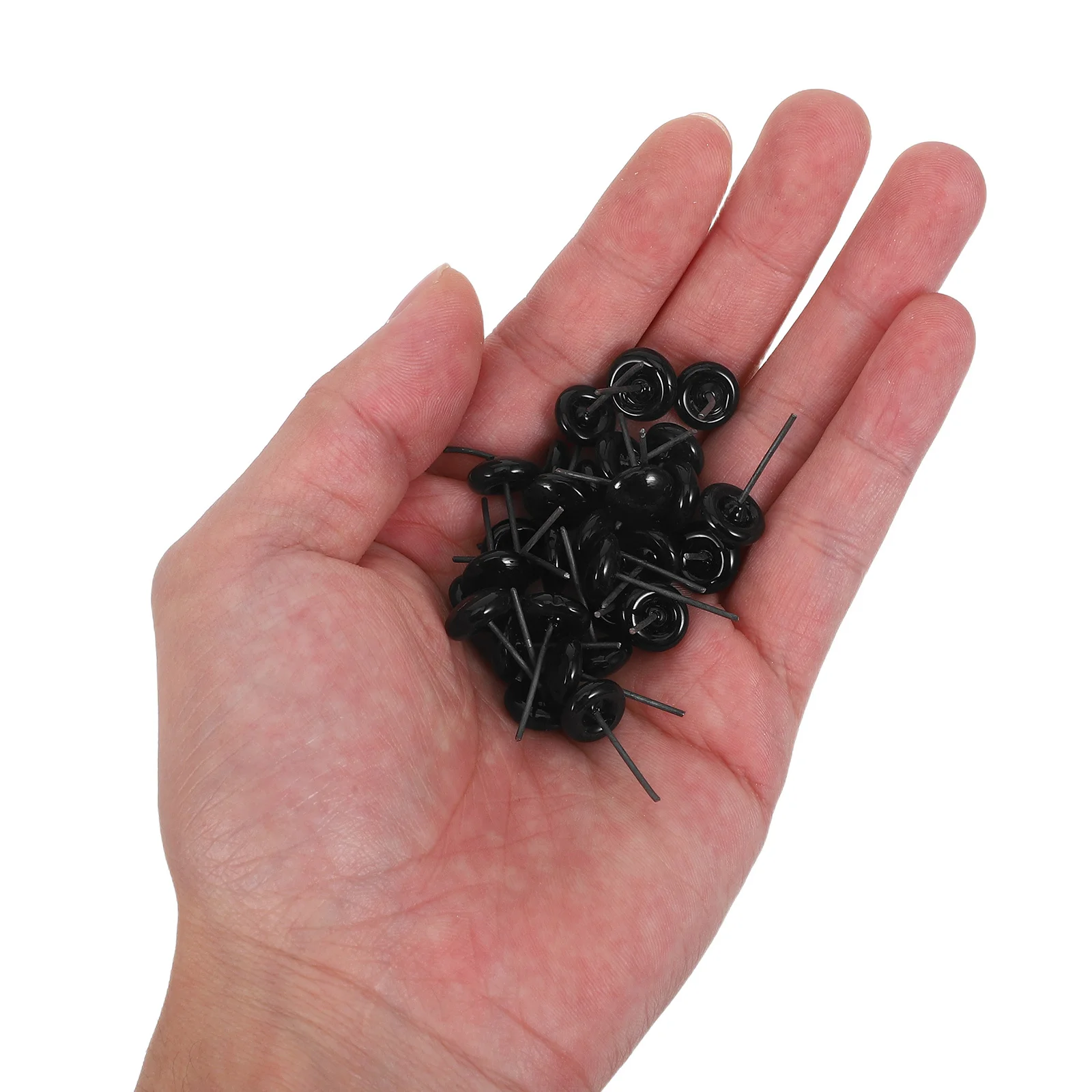 100pcs Handmade Diy Glass Eyes 10Mm Black Realistic Craft Eyeballs For Stuffed Animals Puppet Accessories Bear Making Supplies