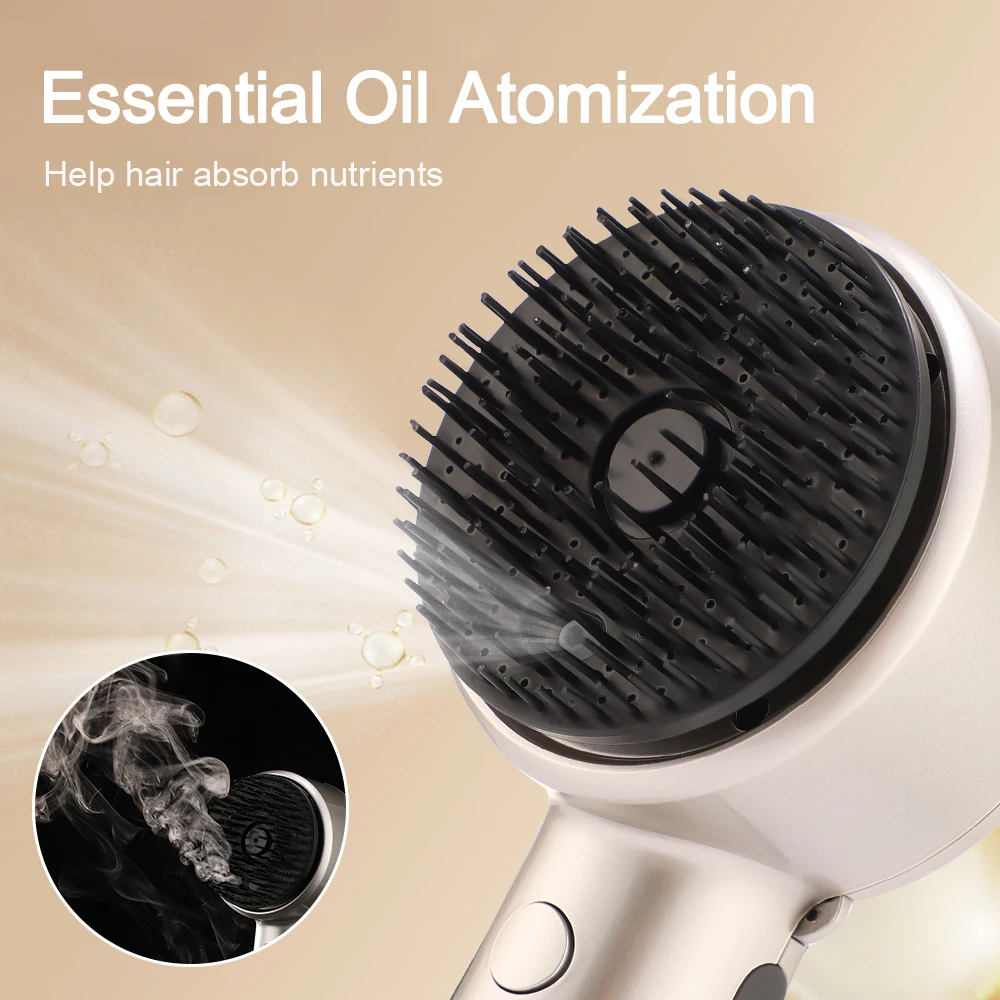 

Electric Spray Massage Comb Essential Oil Atomization Spray Vibration Massage Hair Brush Oil Applicator for Hair Growth AntiLoss