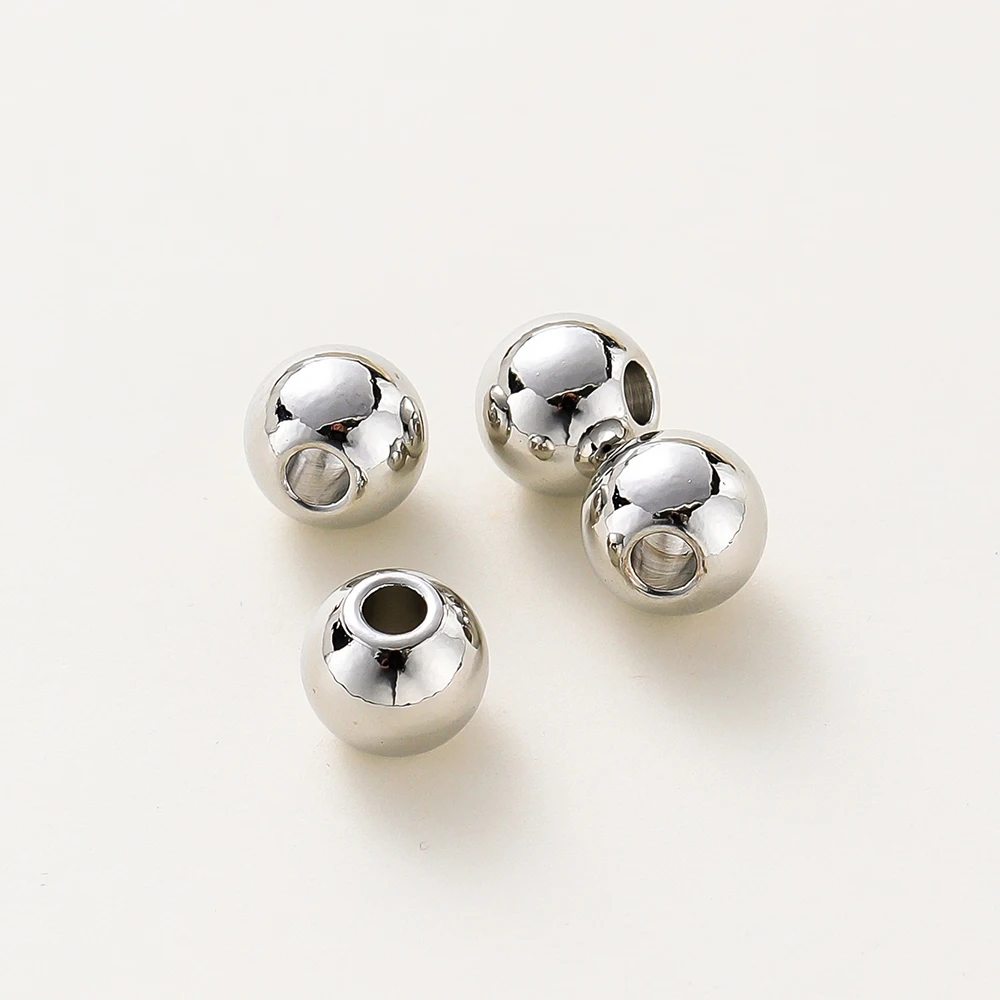 2-6mm 14k/18k vergoldete glatte runde Kugel Messingperlen lose Distanzperlen für DIY Schmuckherstellung Halskette Großhandel Erkenntnisse