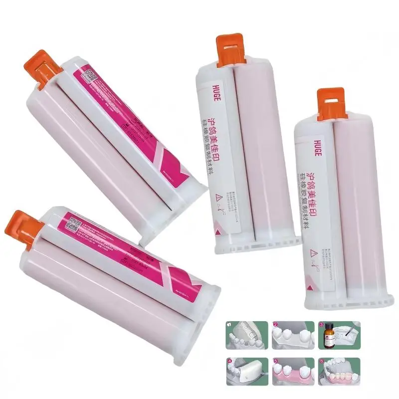 

Dental Artificial Gingiva Silicone Dental Gingival Mask 50ml Cartridges High Elasticity & Tear Resistance Implant & Crown Models