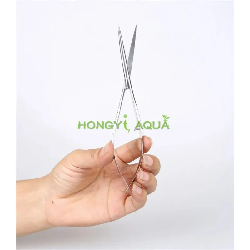 HongYi Aquatic Stainless Steel Water Plant Scissors Spring Straight Curve Wave Never Rusty Same As ADA Quality