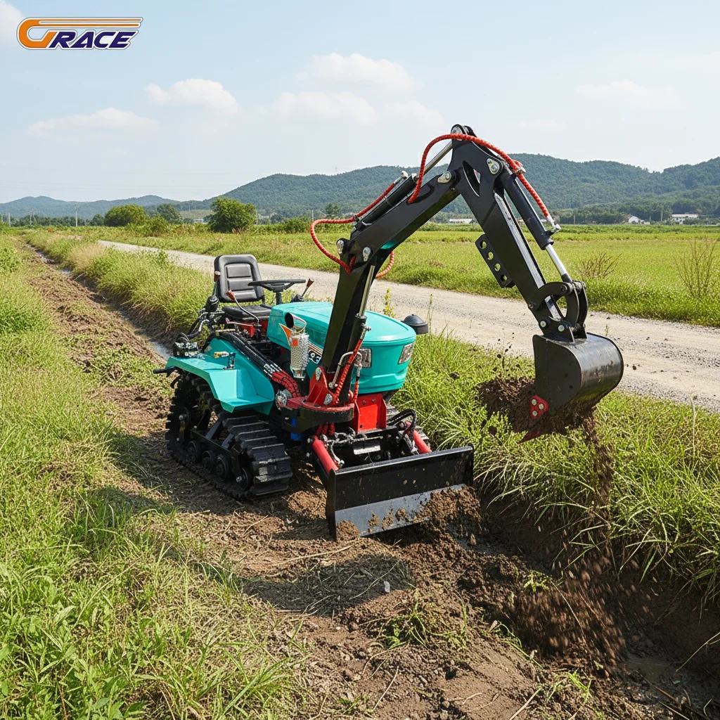 

New Hot Sale 80HP Crawler Tractor For Sale Durable Agricultural Tractor With Thumb Clamp Dozer Blade And Quick Hitch