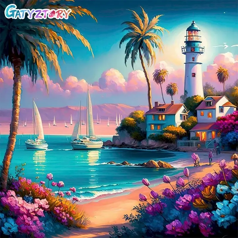 

GATYZTORY 5d Diamond Painting Unique Gift Artwork Scenery Full Round/Square Diamond Art Painting Kits Original Gifts Diy Crafts