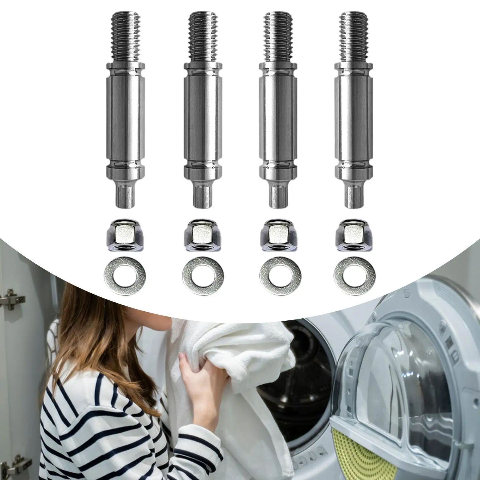 

4x Dryer Drum Support Roller Shaft 338 7707 Accessories Wear Resistant