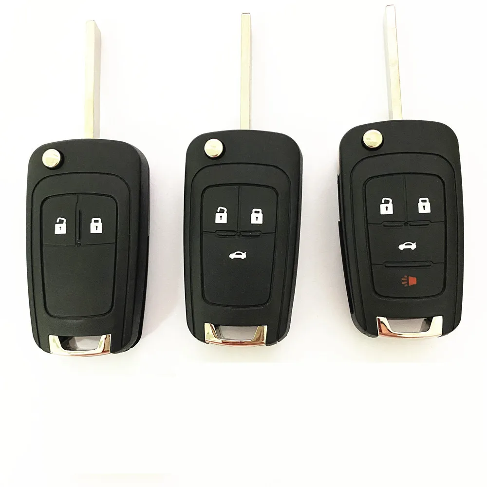 2/3/4 Buttons Car Remote Key shell FOB For Chevrolet Cruze Sail Orlando Malibu Aveo Spark