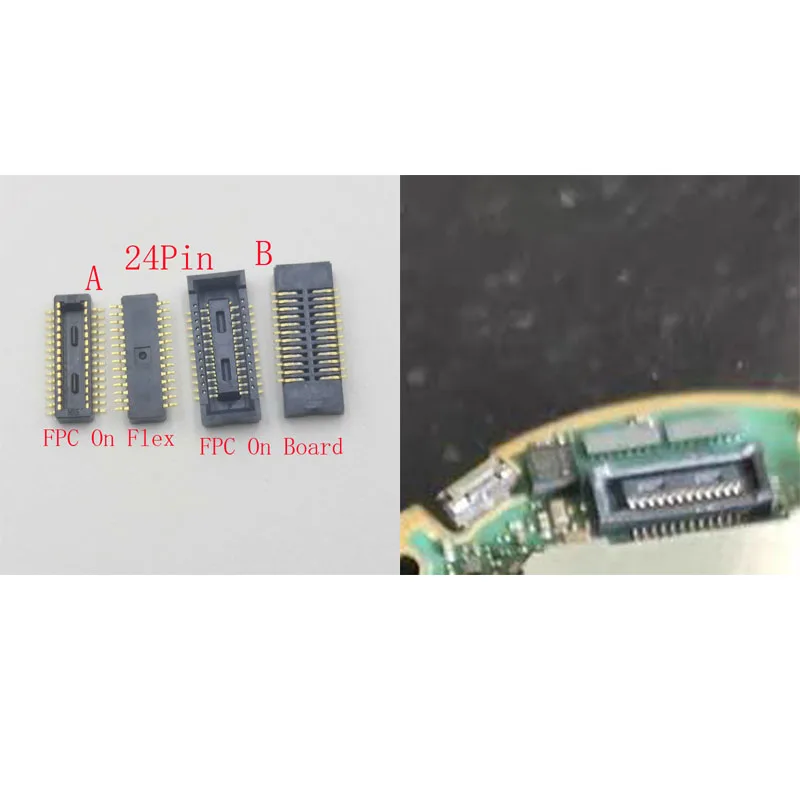 1-2Pcs Touch Lcd Display Screen FPC Connector Flex Cable Plug Jack Board For Garmin Forerunner 645M 935 935XT 945 245 645 24 Pin
