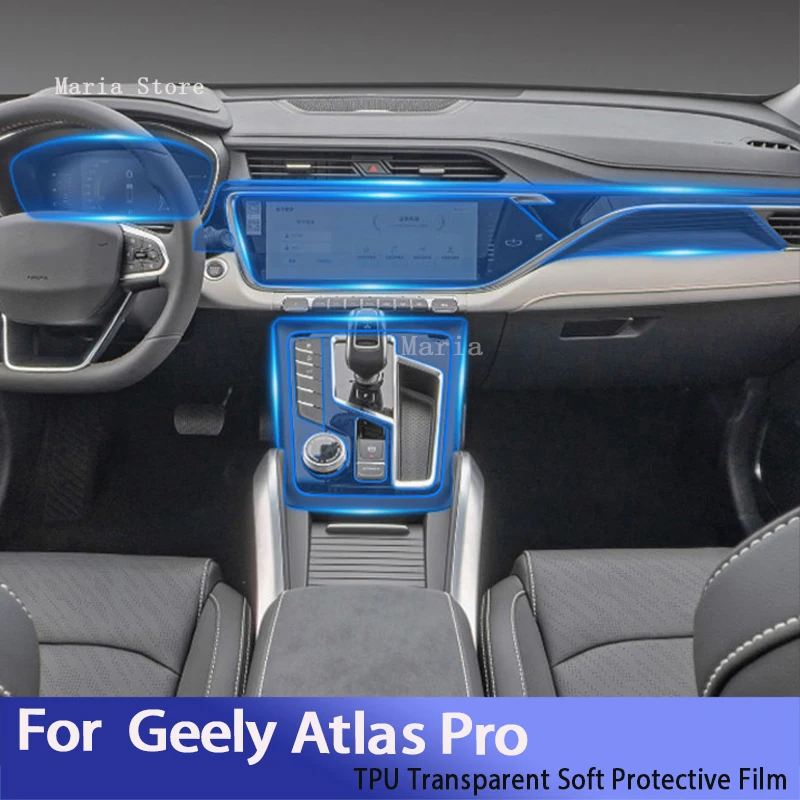 

Car Interior Center Console Transparent TPU Protective Film For Geely Atlas Pro 2022 Anti-scratch Repair Sticker Accessories