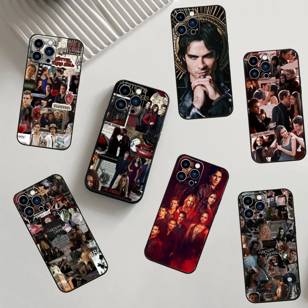 

Vampire TV D-Diaries Phone Case For iPhone 16,15,14,13,12,11,Pro,X,XS,Max,XR,Plus,Mini Soft Silicone Black Shockproof TPU