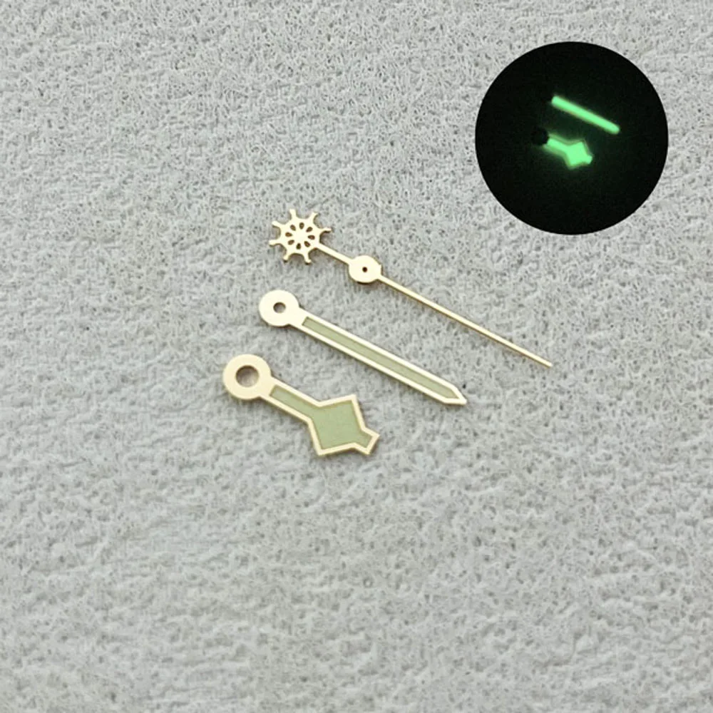 New NH35 Hands 8*12*12.5mm Green Luminous Hands for NH35/NH38/NH70 Movement Turtle Dolphin Mermaid Crab Second Hands Watchmods