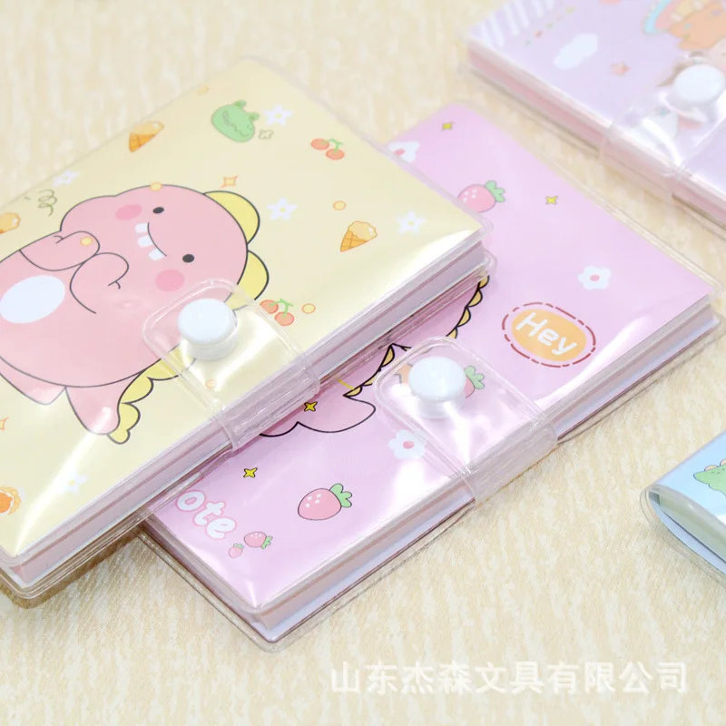 A7 Snap Button Leather Case Handbook with Cartoon Landscape Handbook Notes Mood Record  Student Gifts
